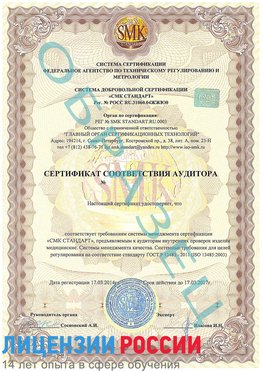 Образец сертификата соответствия аудитора Оса Сертификат ISO 13485